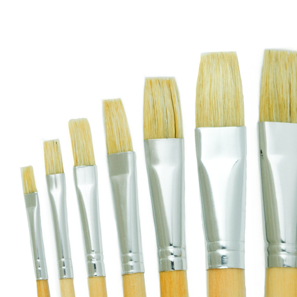 PINCEL PLANO POLEO P.CERDO BLISTER C12 PZAS V.MED.SURT.